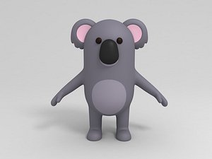 3D koala cartoon model
