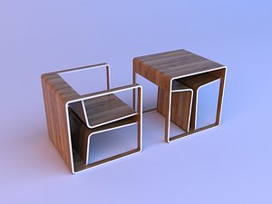 Chair and table - one-stop solution 3D model