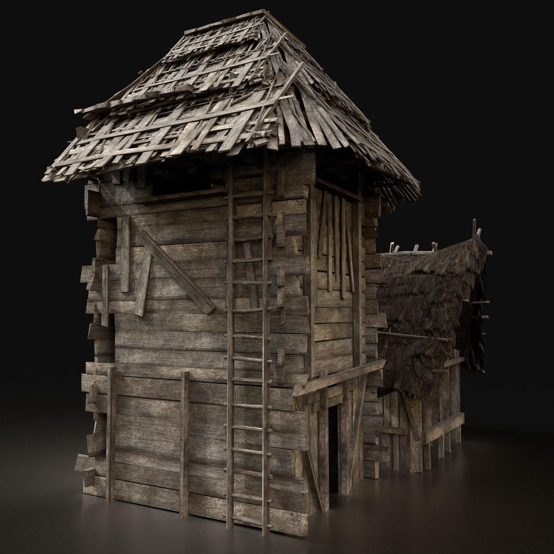 TRIBAL JUNGLE PRIMAL HUT HOUSE REED SILO STORAGE SURVIVAL AAA | 3D model