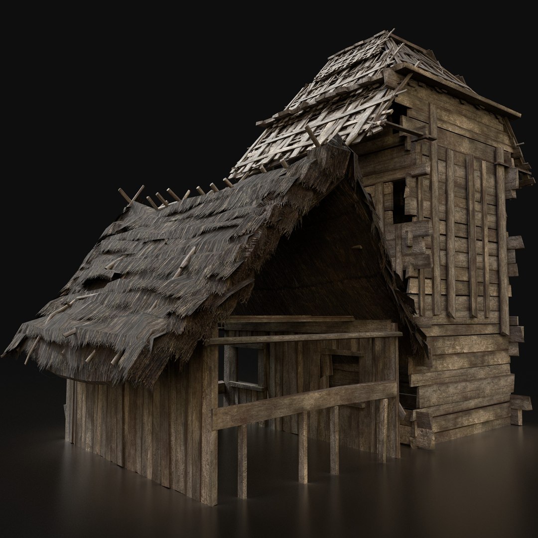 TRIBAL JUNGLE PRIMAL HUT HOUSE REED SILO STORAGE SURVIVAL AAA | 3D model