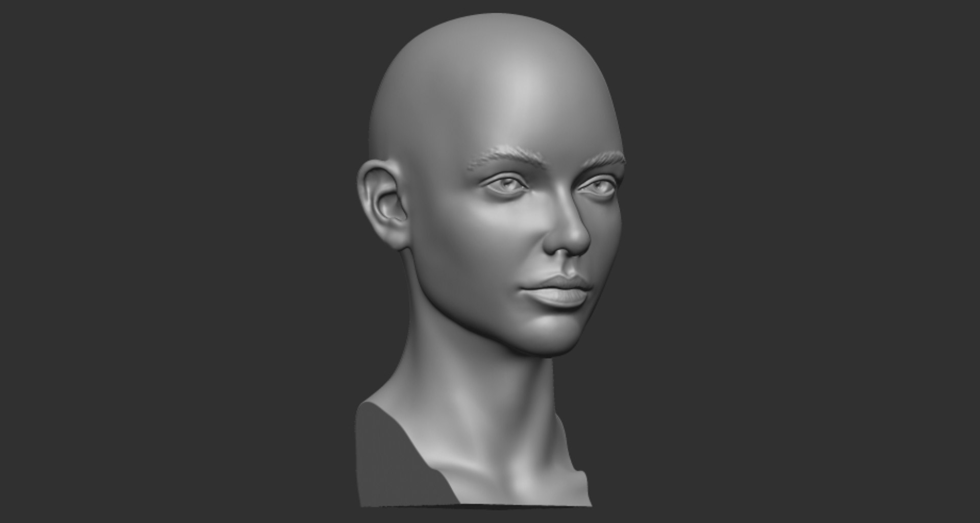 3D Female Head Model TurboSquid 1655408