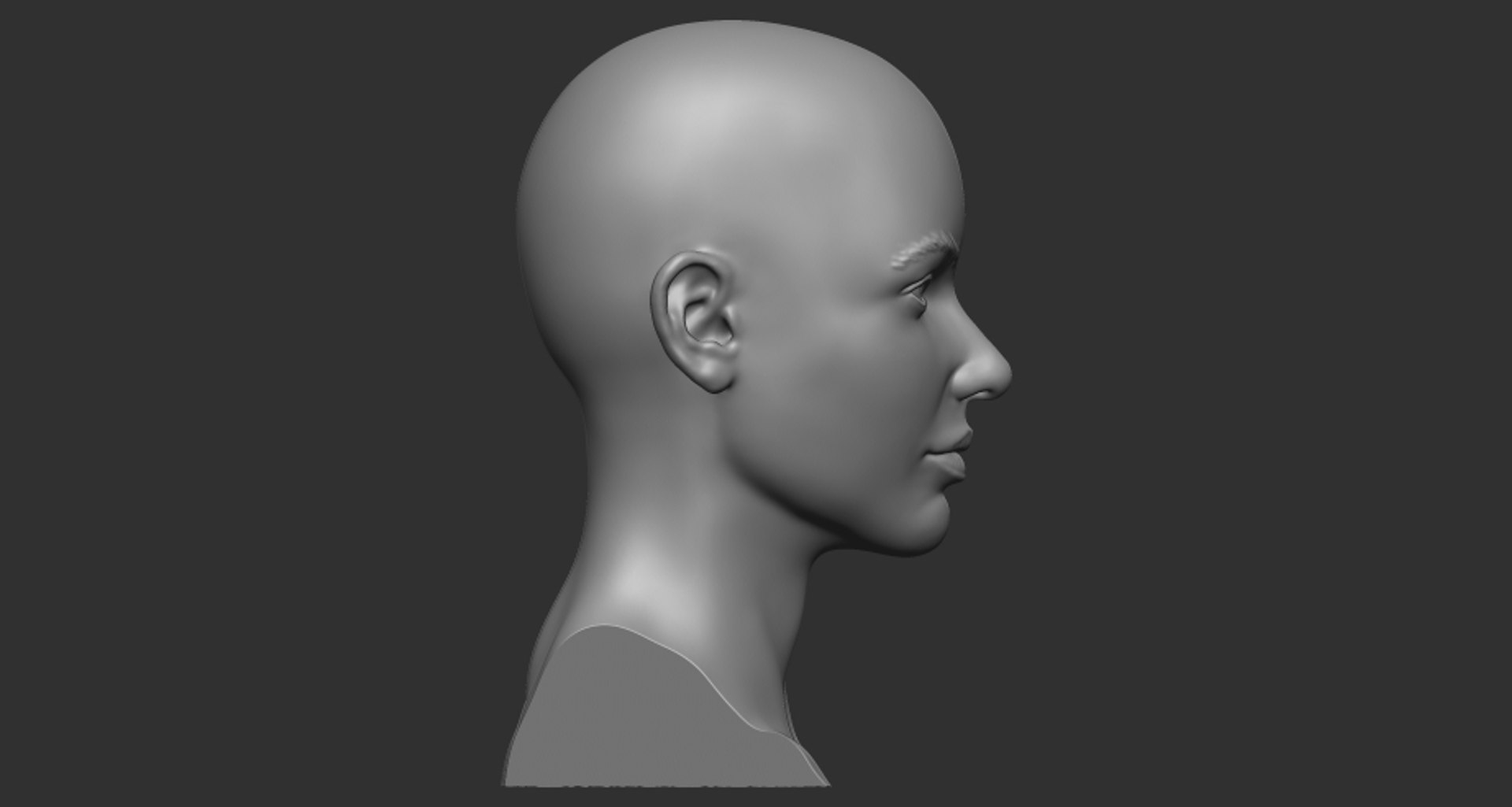 3D Female Head Model TurboSquid 1655408