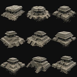 ANCIENT TEMPLE RUINS AZTEC MAYAN INCA PLATFORM RUIN COLLECTION
