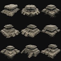 ANCIENT TEMPLE RUINS AZTEC MAYAN INCA PLATFORM RUIN COLLECTION