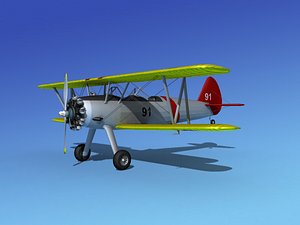 pt-17 stearman 3d obj