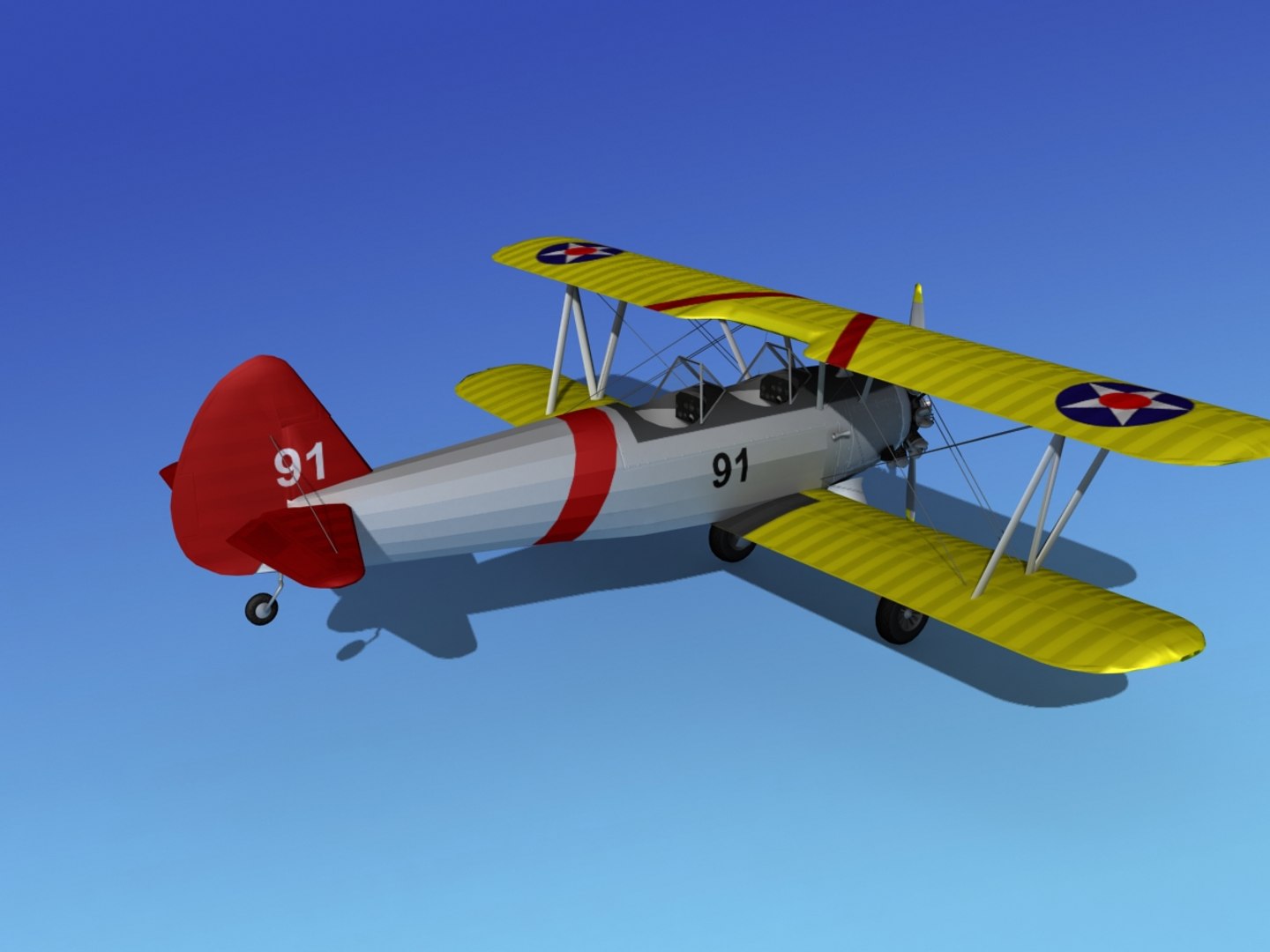 Pt-17 Stearman 3d Obj