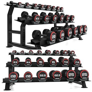 3D model Dumbbell-Rack-Jordan-Set 02
