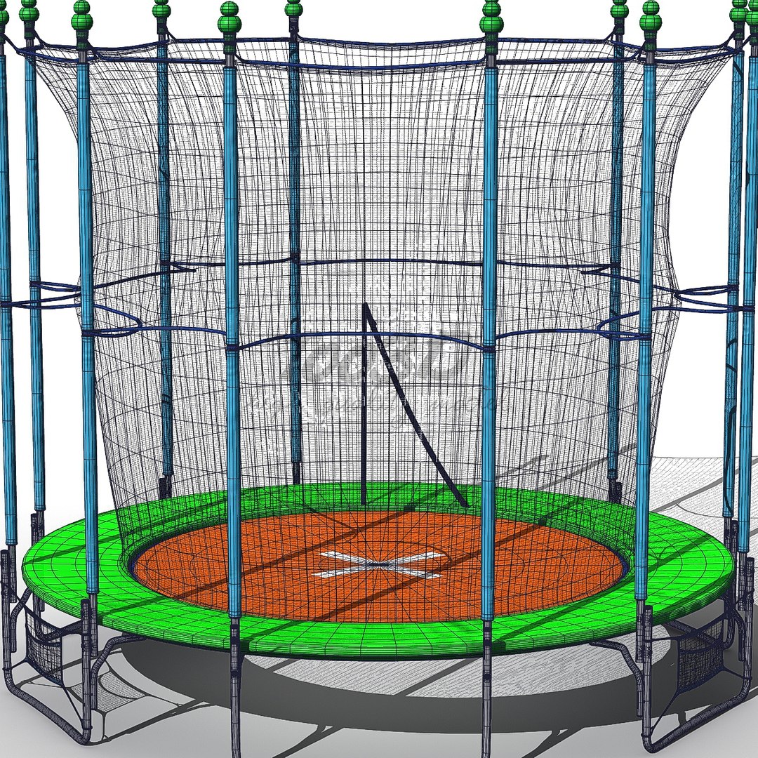 trampoline big 3d max