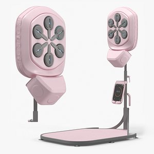 Floor Boxing Reflex Station Pink 3D model