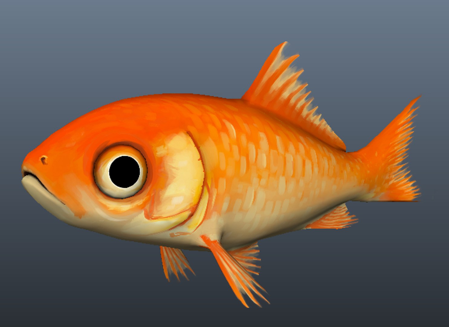 3d Hand Painted Goldfish Goldfishfront