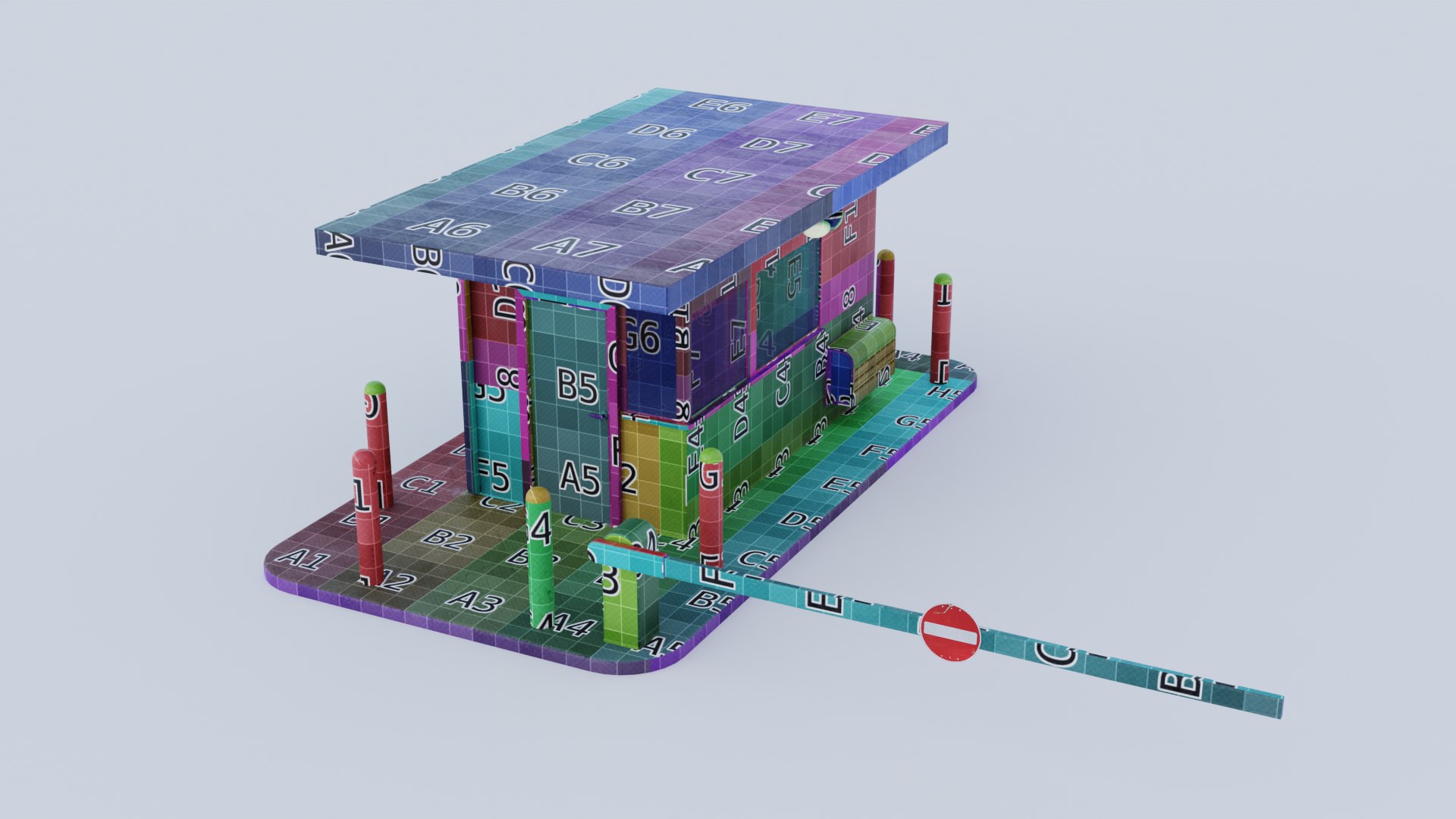 3D Guard Shack With 4K Textures Model - TurboSquid 2048319