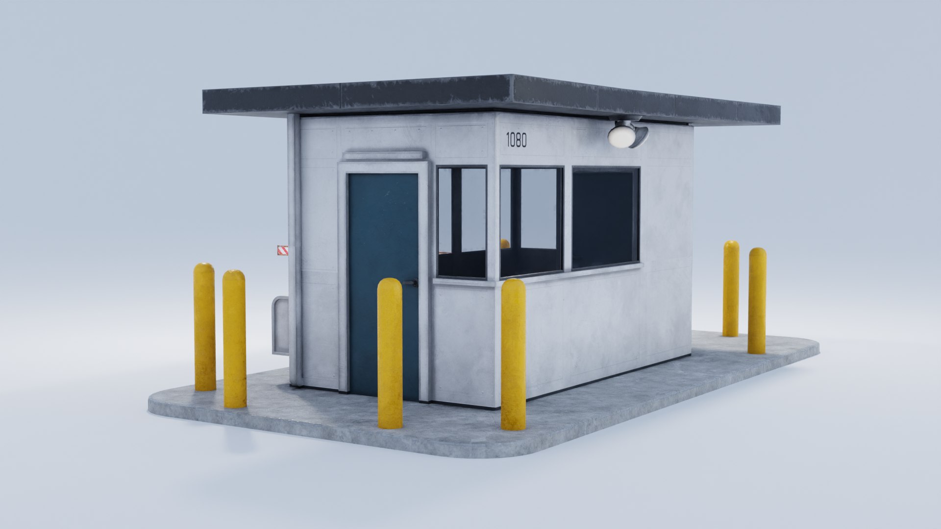 3D Guard Shack With 4K Textures Model - TurboSquid 2048319