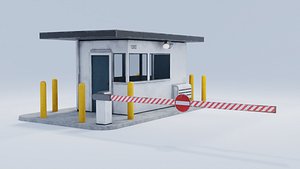3D Guard Shack with 4K textures model