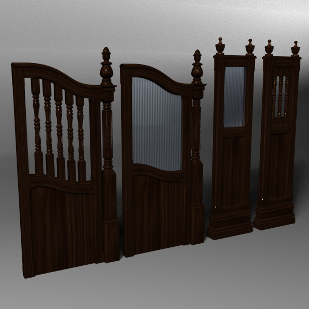3d Model Traditional Bar Booth Dividers