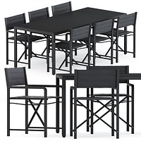 Cross Aluminum chair and Quarto Dining table