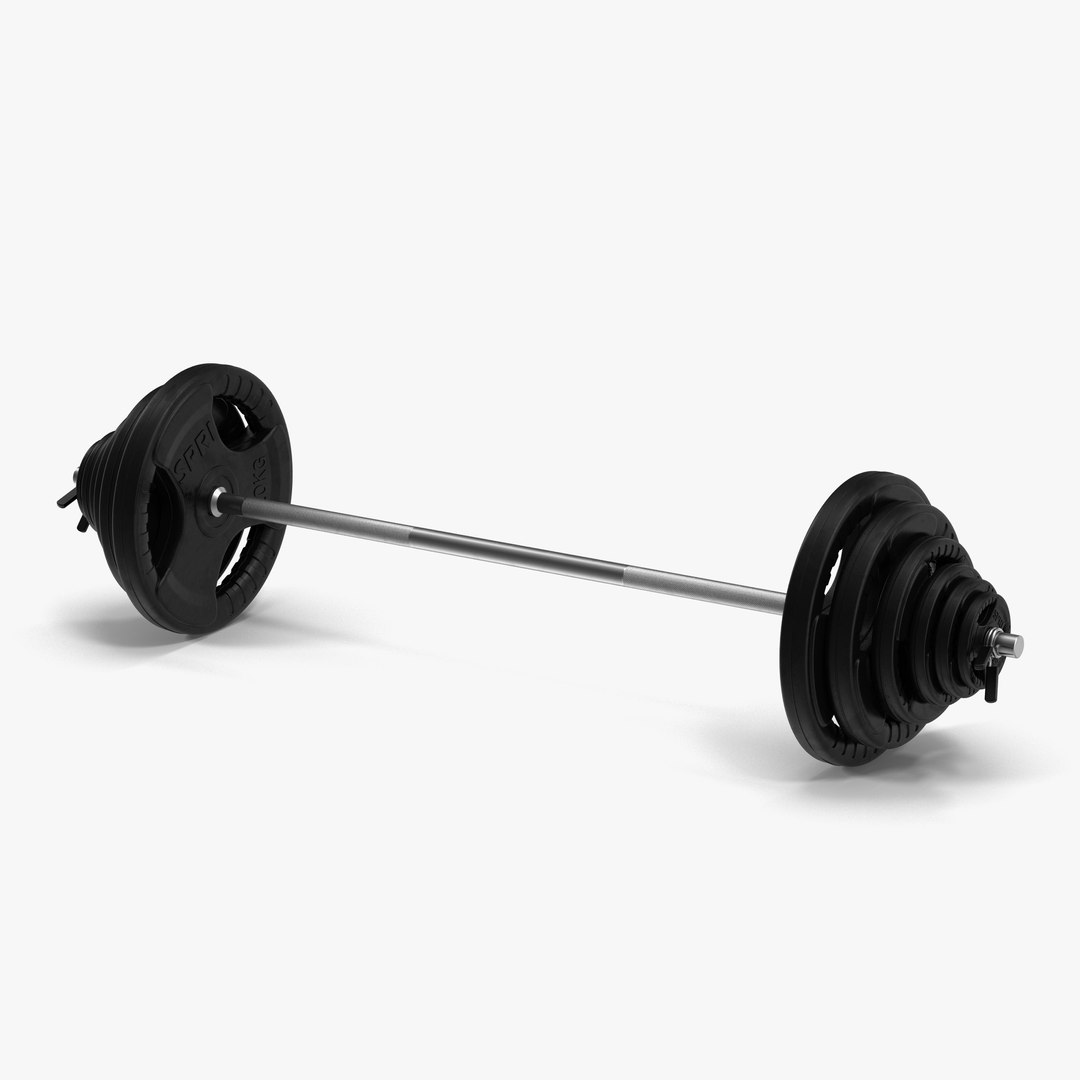 Barbell and Plates 2 3D model preview