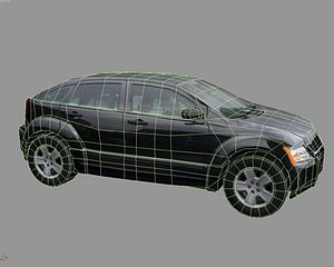 dodge caliber 2007 polys 3d model