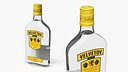 Alcohol Vodka Bottle Flat Shape 350ml