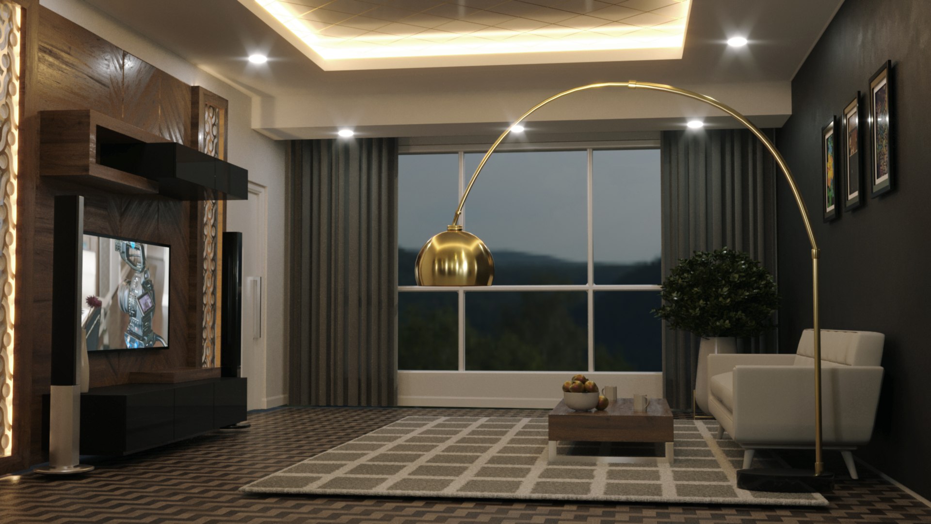 LIVING ROOM - Modern Minimalist Model - TurboSquid 1950773