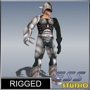 sci fi male character 3d model