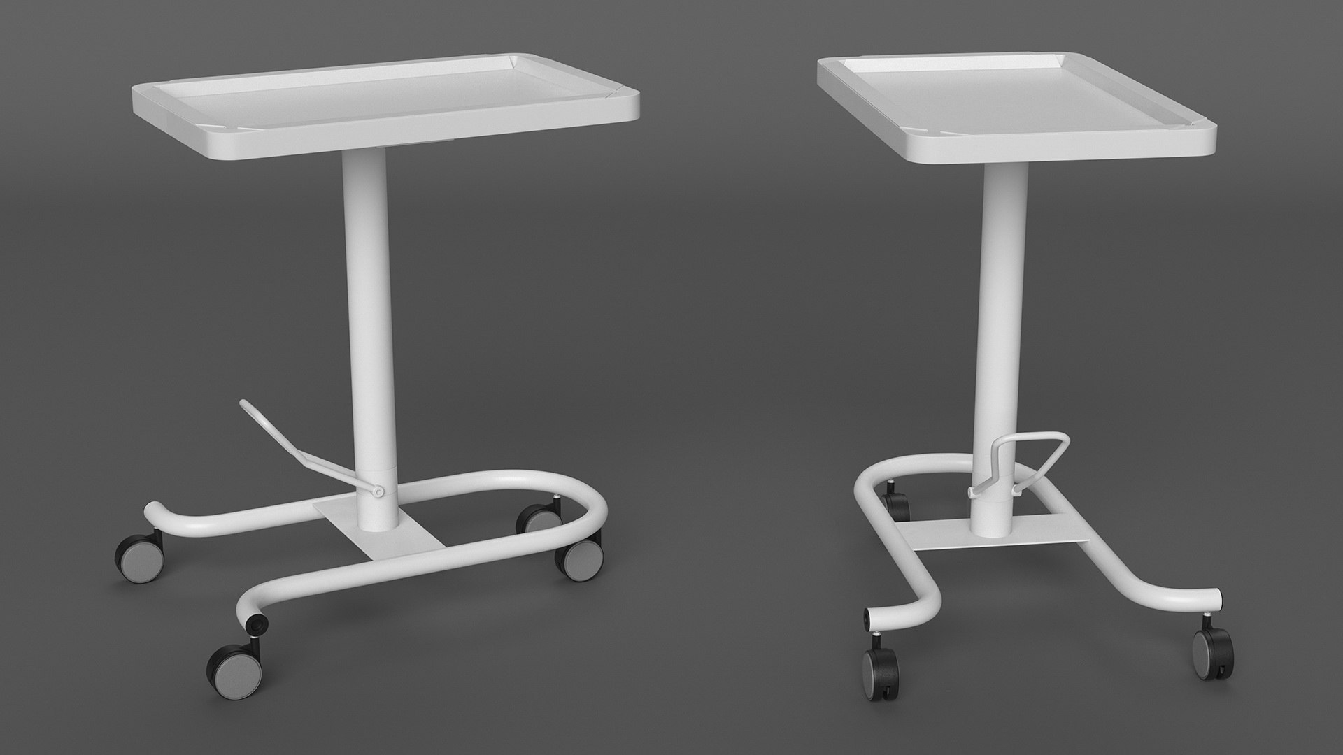 3D Hydraulic Mayo Table White Model - TurboSquid 2246255