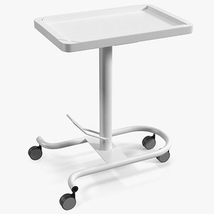 3D Hydraulic Mayo Table White model