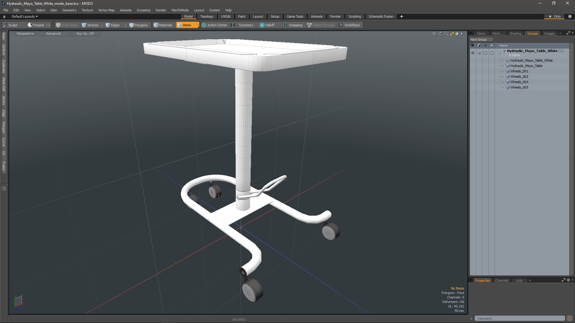 3D Hydraulic Mayo Table White Model - TurboSquid 2246255