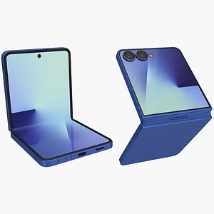3D model Samsung Galaxy Z Filp7 Blue Shadow Animated