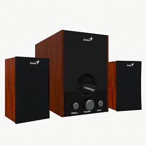 3d model computer speakers genius