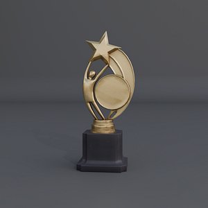 3D Super Shiny Golden Winner Award
