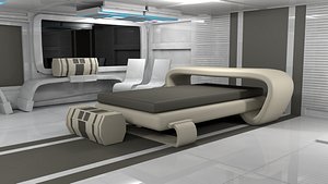 3D model sci fi room