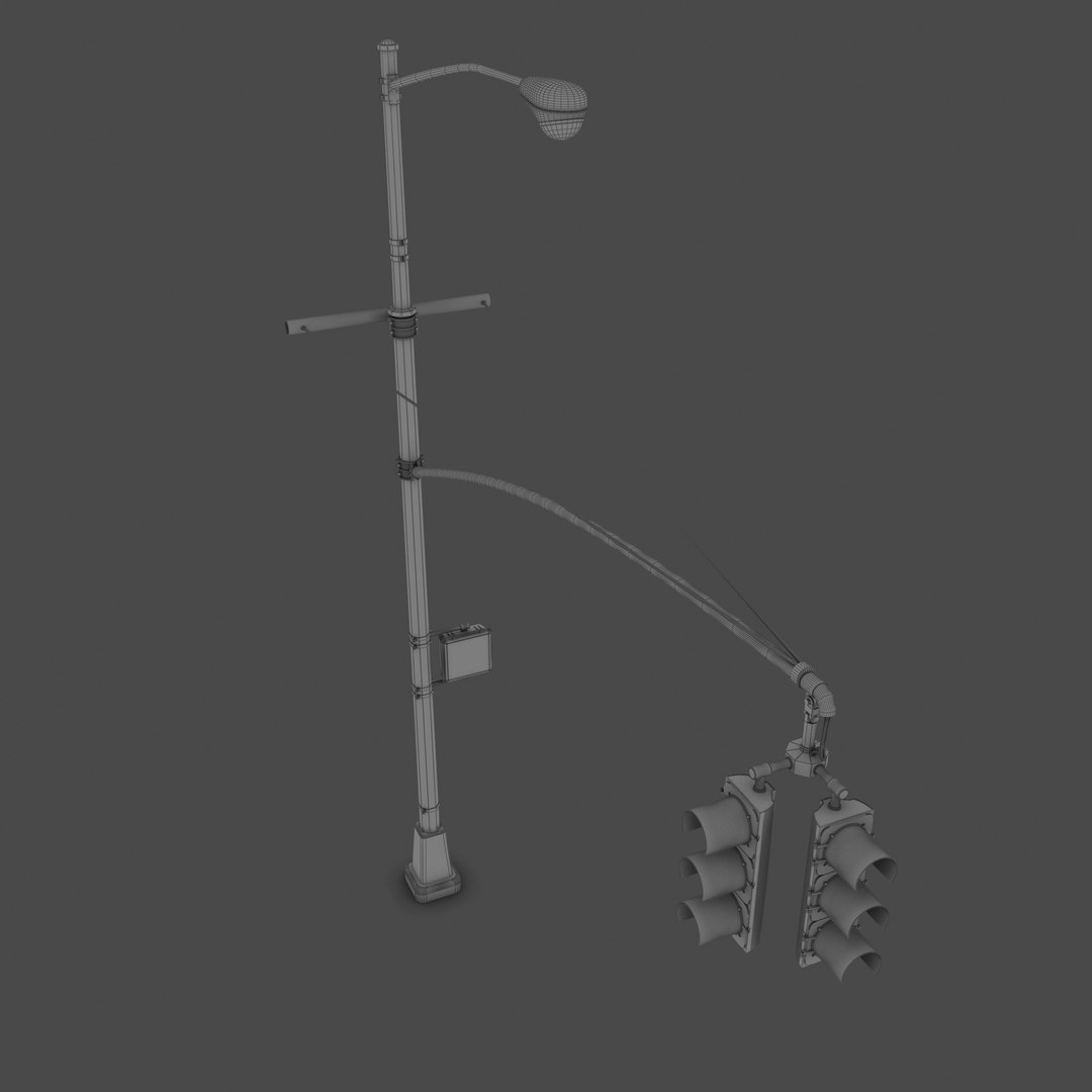 New Street Lamp Traffic Light Model TurboSquid 1634308