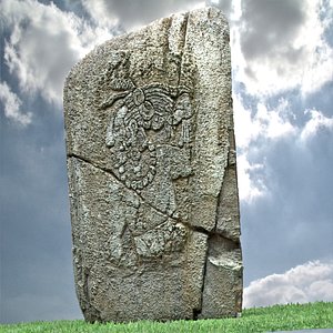 3d aztec stone model