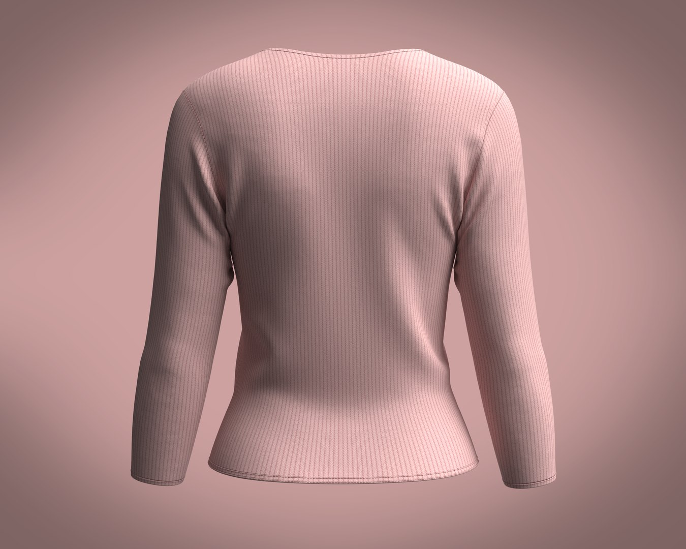 Knitted V-Neck Striped Top