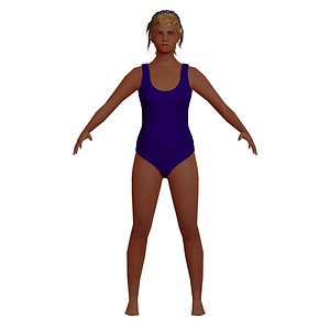 adult woman swimsuit 3D model