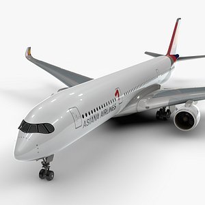 a350-900 asiana airlines l1136 3D model