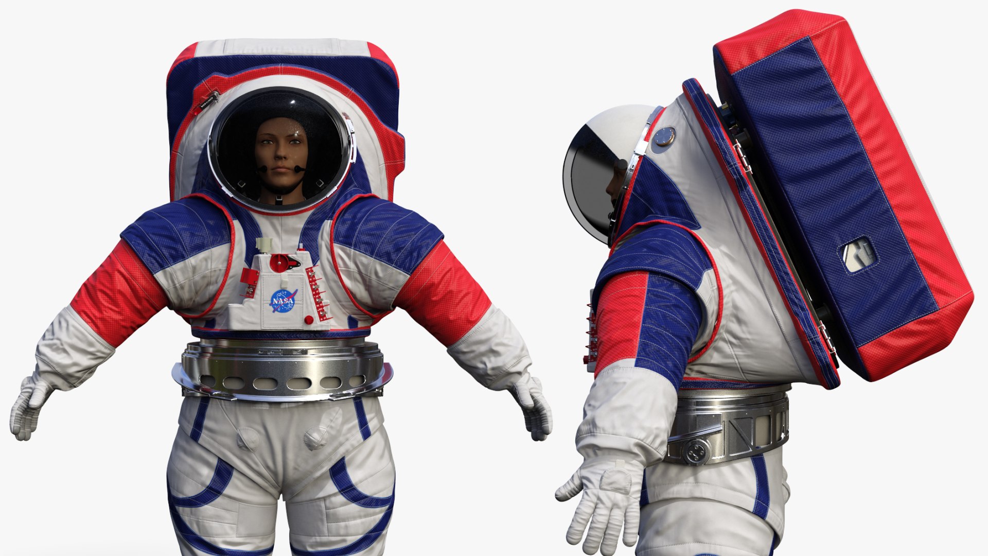3D female astronaut nasa xemu https://p.turbosquid.com/ts-thumb/x8/UD729n/gFUoYY8p/femaleastronautnasaxemuspacesuitrigged3dsmodel010/jpg/1600554073/1920x1080/fit_q87/4658512b9ba48f9029ceee35cc472e412d514a2f/femaleastronautnasaxemuspacesuitrigged3dsmodel010.jpg