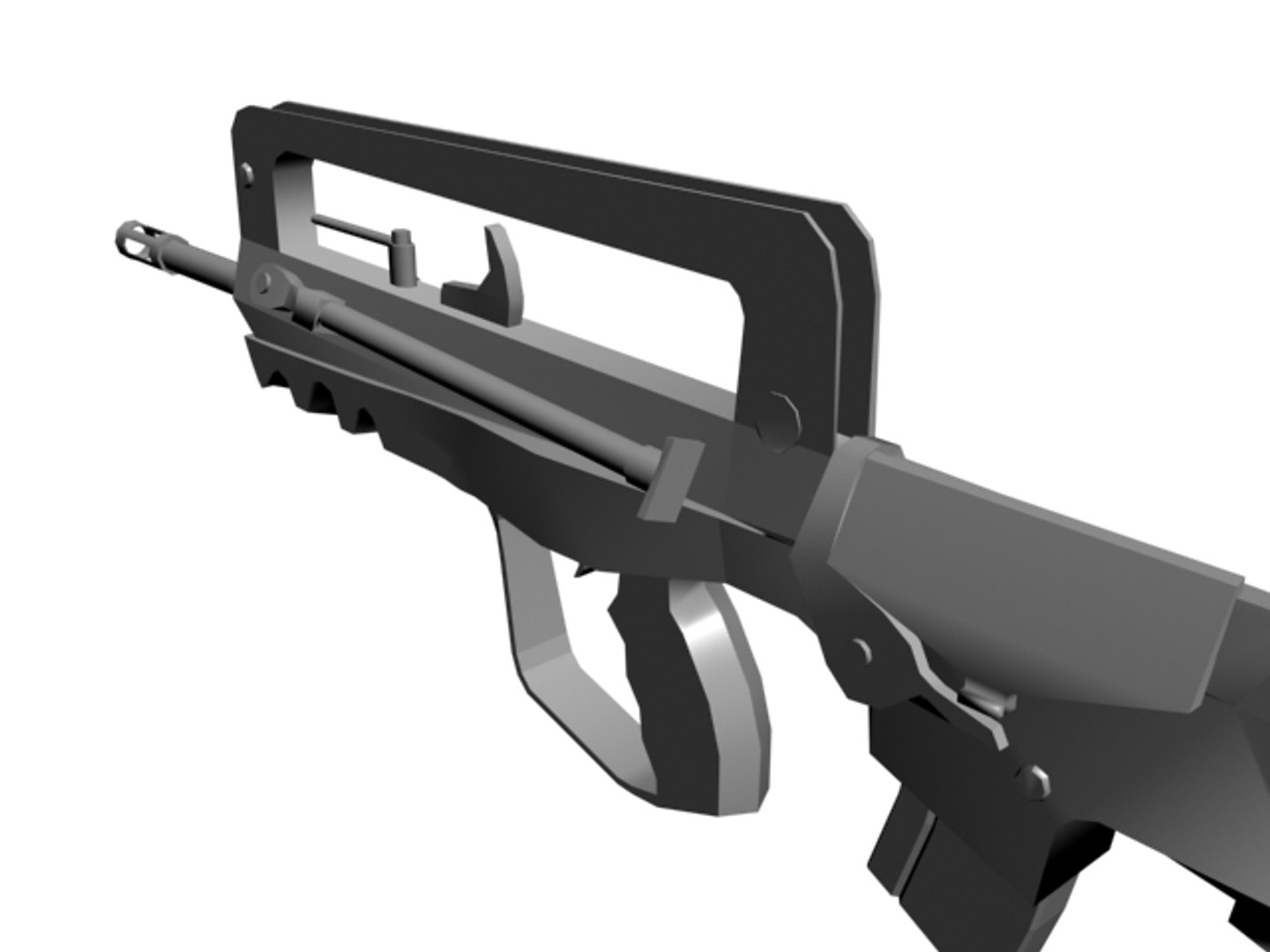 3ds Max Famas Fusil Assault