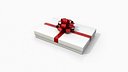 Gift Box - Flat Rectangular with Fixed Ribbon Rosette