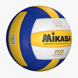 3D Realistic Mikasa MV210 Volleyball Ball 8K model