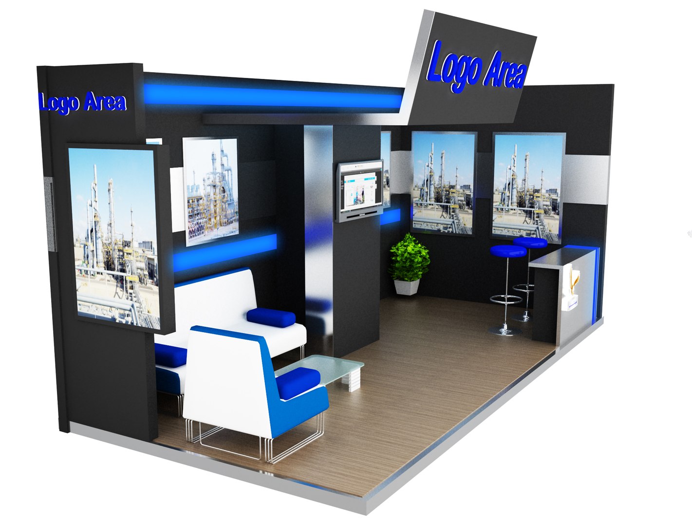 3D stand exhibition booth model - TurboSquid 1714061