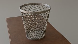 3D model Trash Can  Ready For Game