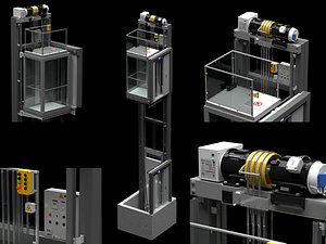 Industrial Glass Elevator System With Mechanical Traction Unit