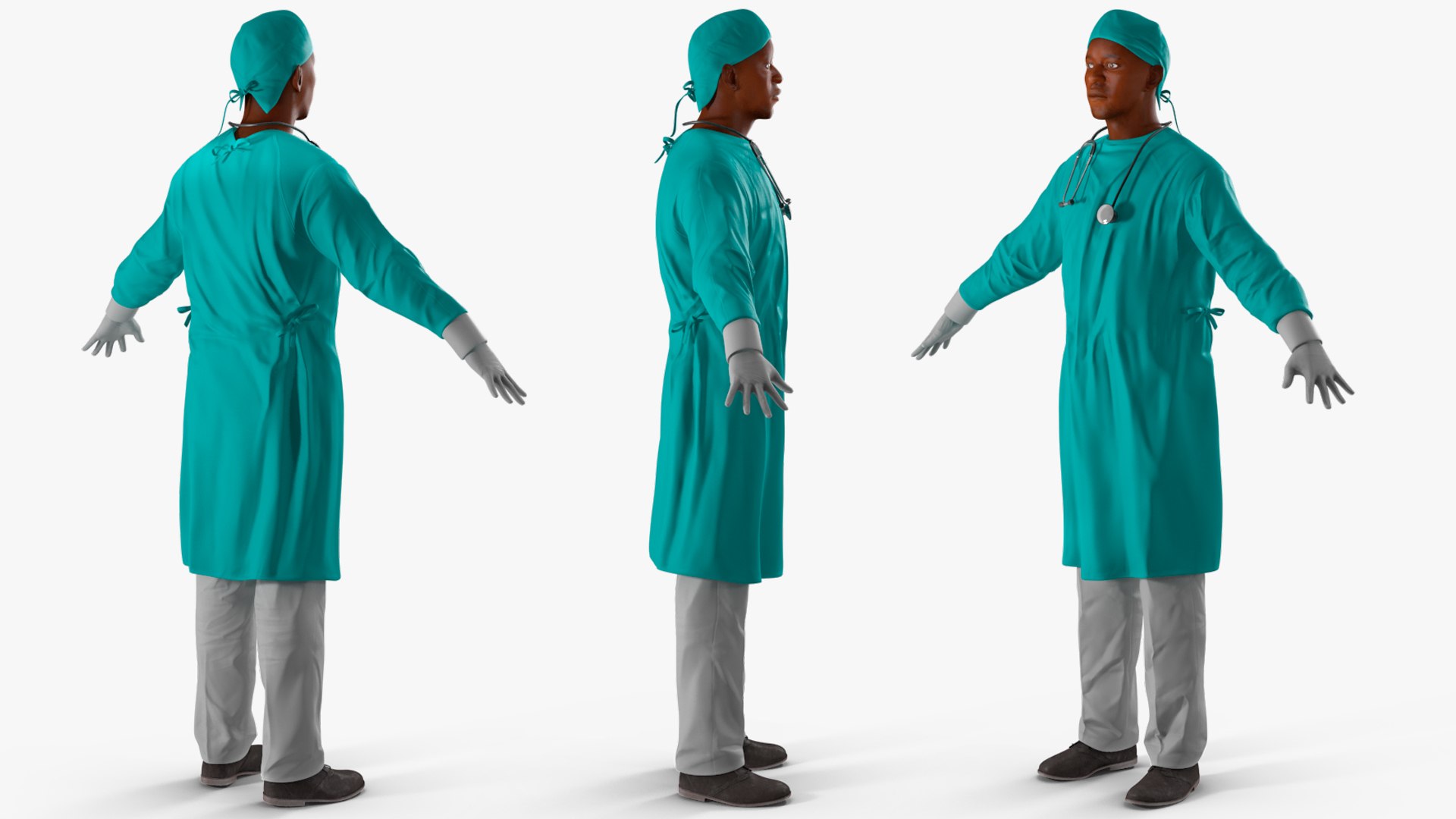 African Black Male Doctor Rigged 3D Model - TurboSquid 2203557