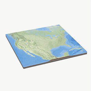 3D Usa Premium quality topo map
