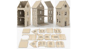 Doll House cnc router low poly