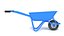 Low Poly Cartoon Wheelbarrow 3D