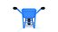 Low Poly Cartoon Wheelbarrow 3D