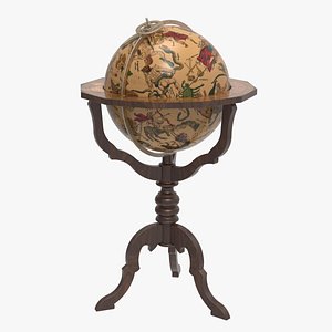 3D model Vintage Celestial Floor Globe