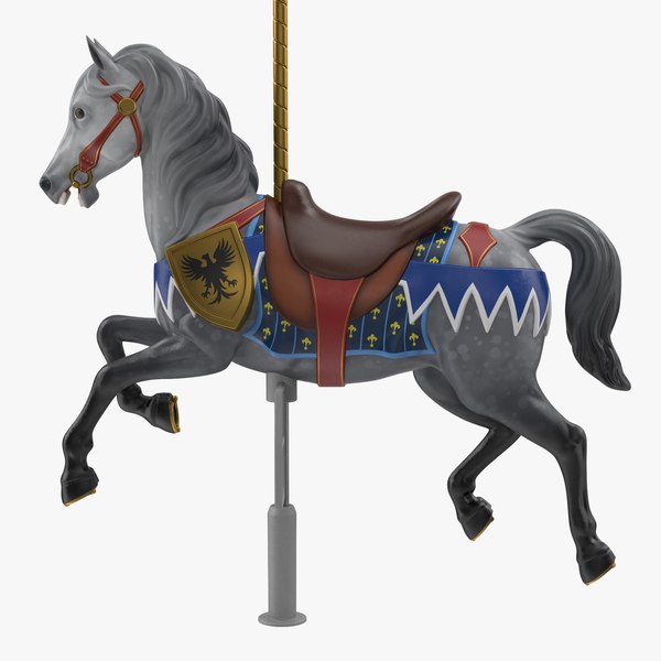 carousel horse v4 3D